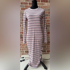 Wild Fable Multicolor Striped Long Sleeve Dress